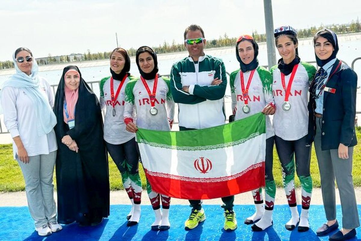 مدال نقره رویینگ ۴ نفره زنان ایران در قهرمانی آسیا
